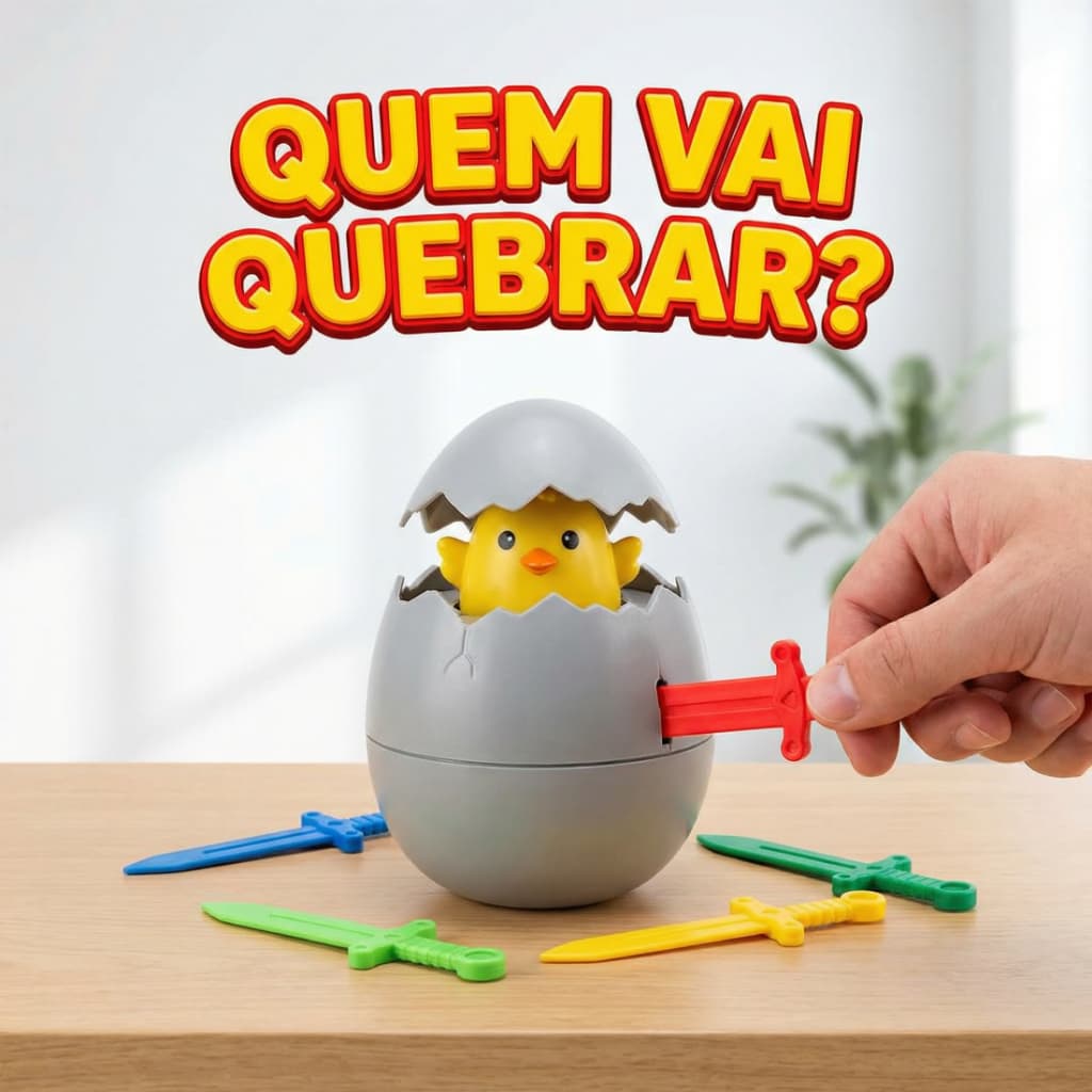 Jogo Quebra Ovo Infantil de Habilidade com Espadas Brinquedo de Suspense
