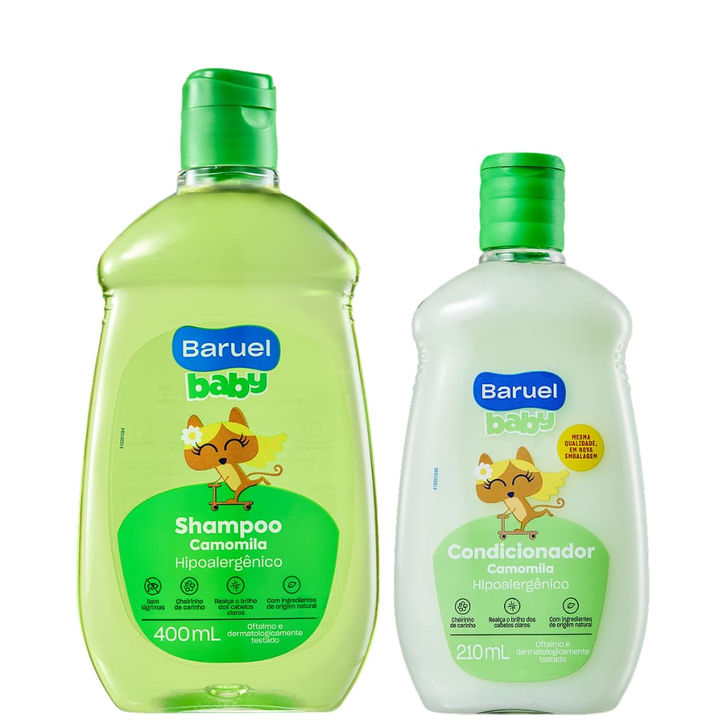 Kit Shampoo 400ml + Condicionador 210ml Camomila Baruel Baby