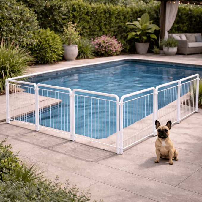 Cercado Pet Dobrável de Segurança Criança Escada Portátil 51cm 3 Módulos Aço Inoxidável Cachorro