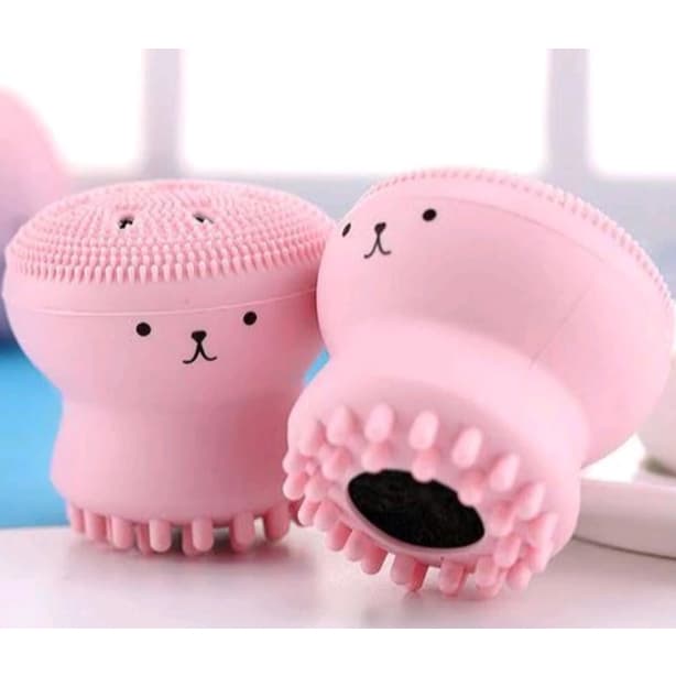 KIT 2 Esponja Facial Silicone Buchinha Para Lavar o Rosto Polvo Limpeza Facial Skin Care