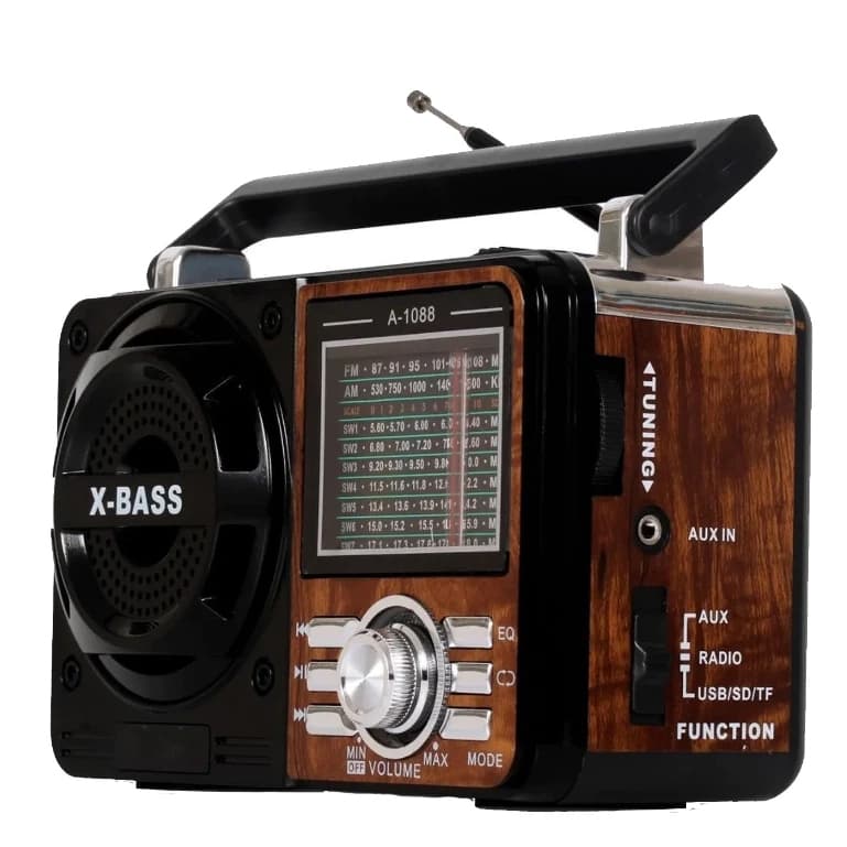 GLDD Rádio Portátil Com BT Am Fm A Pilha E Energia Usb 1088