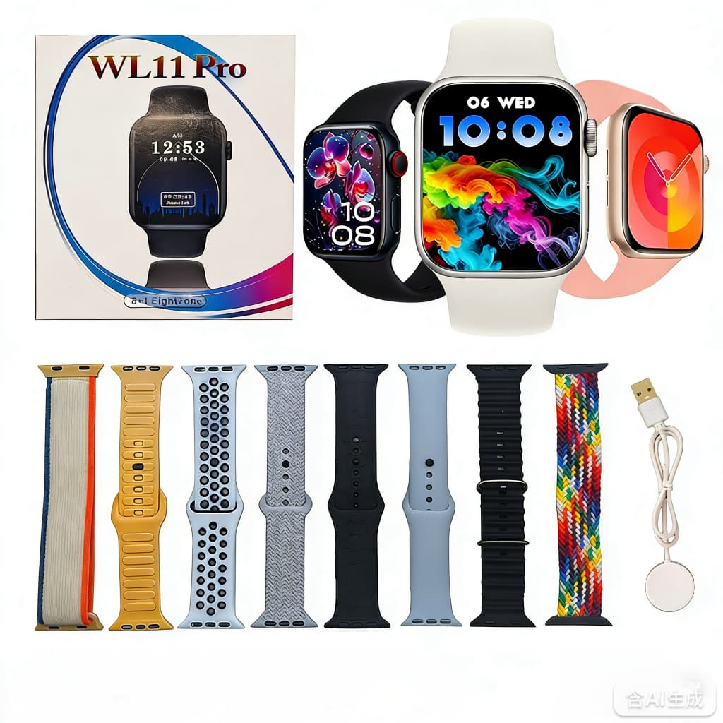 Smartwatch WL11 PRO 47mm GPS com 8 pulseiras Gps séries11 2026 esportes Inteligente  unisex