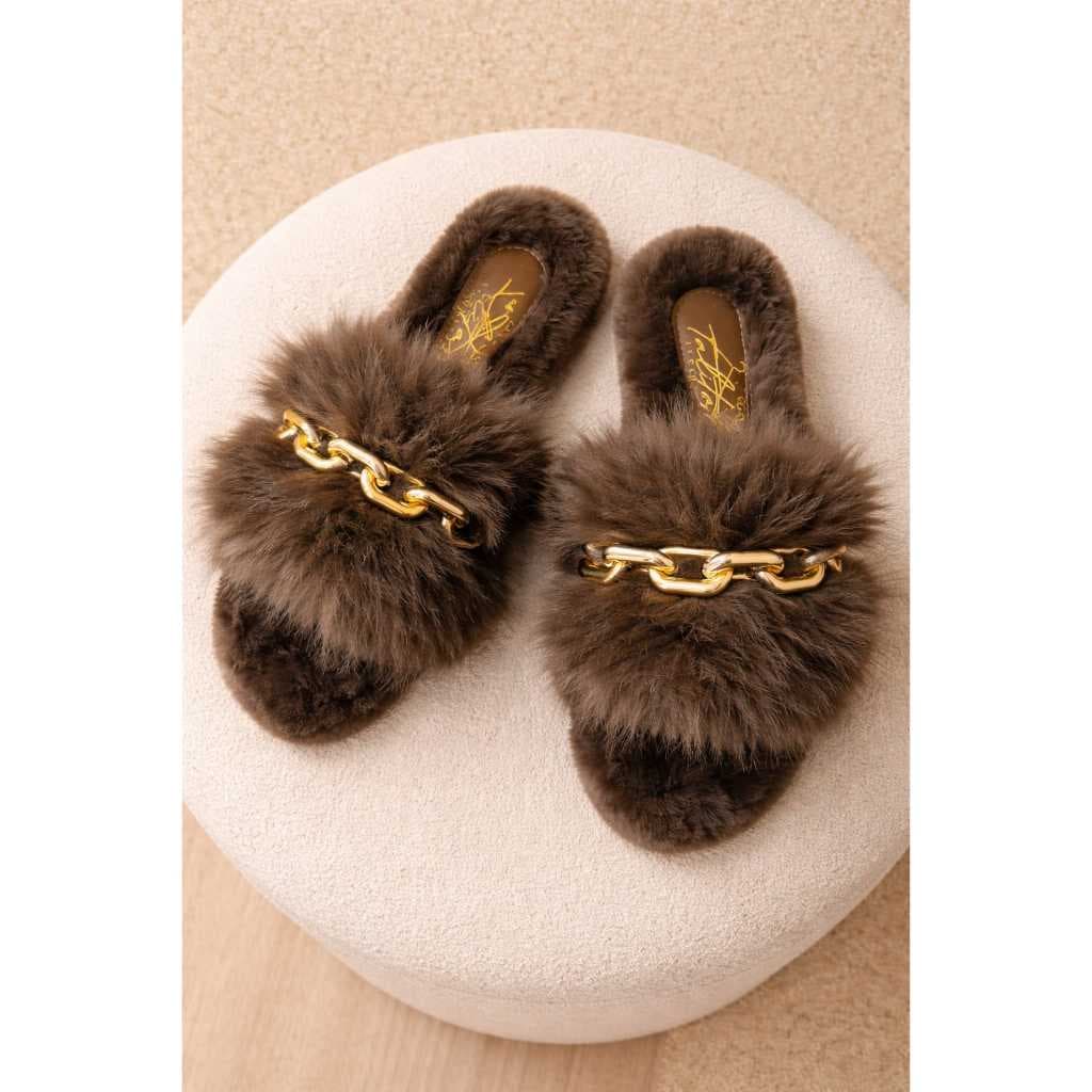 Pantufa Feminina Aberta Luxo Confortável Antiderrapante