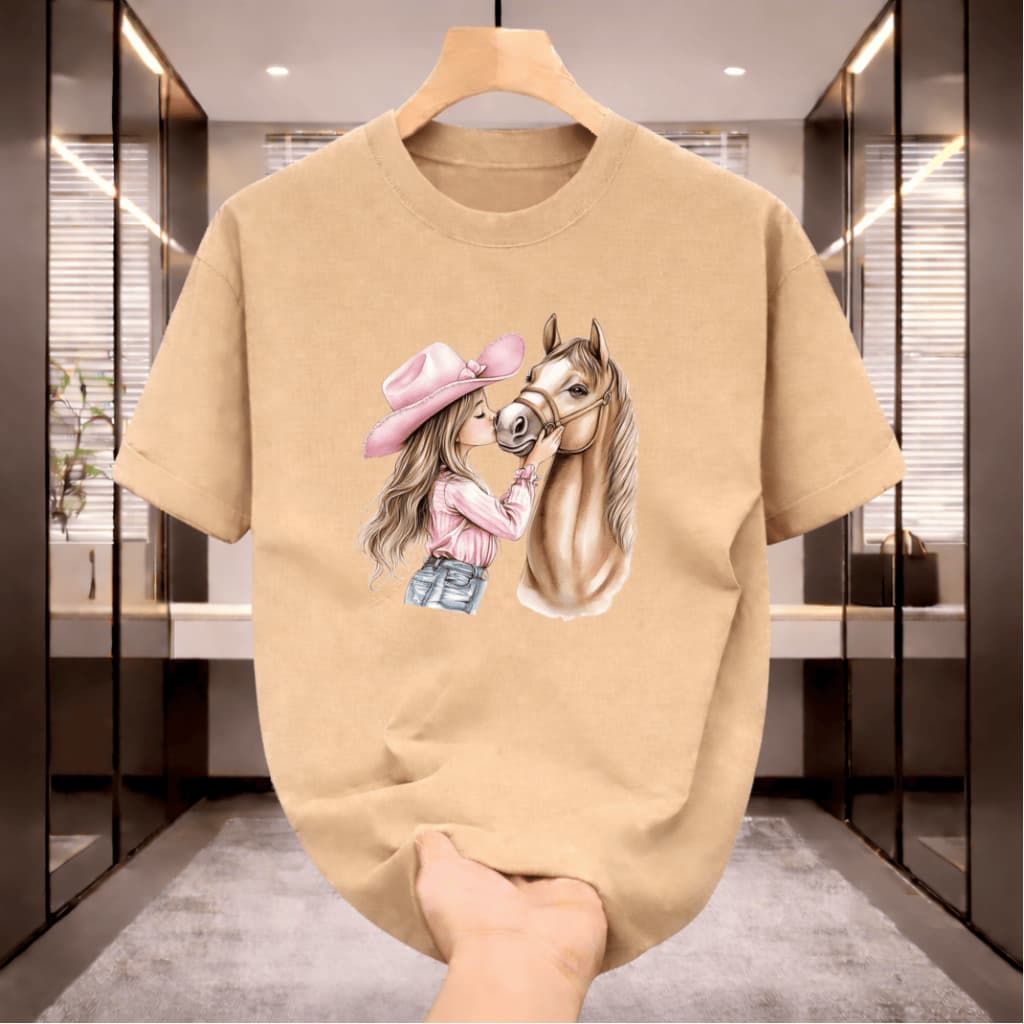 Camiseta Cavalo Country - Camisa Adulta com Modelagem Unissex -Tshirt Estilosa 100% Algodão Country