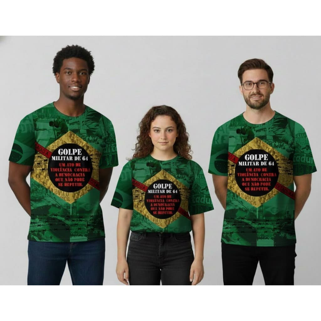 Camiseta camisa golpe militar de 64