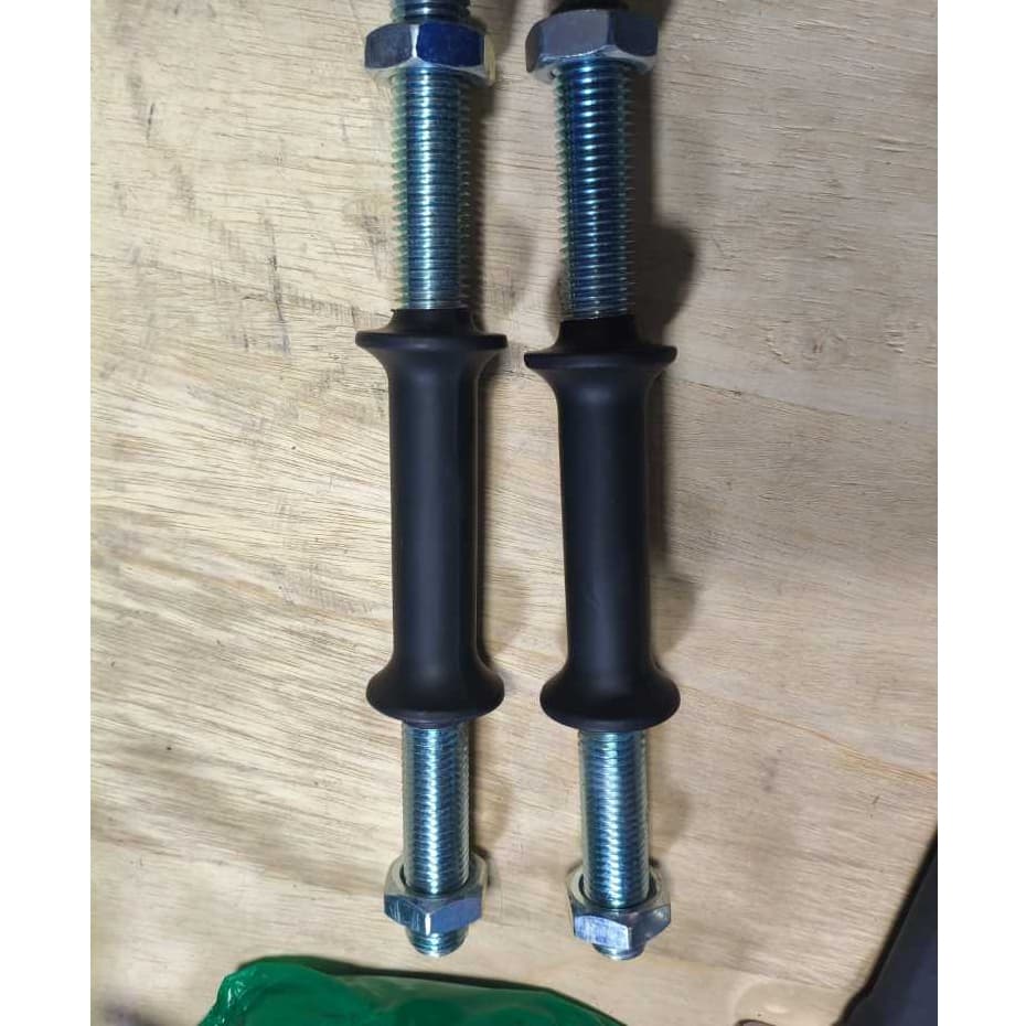 1 Par de Barra Em Rosca Para Anilha de Furação Padrão Musculação Pegada Fixa 1 Polegada Maciça