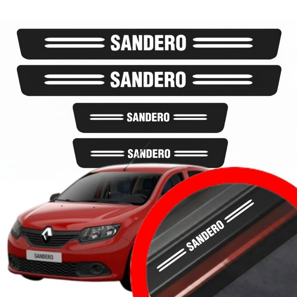 SOLEIRA PROTEÇAO PORTA SANDERO UNIVERSAL VINIL PARA CARRO AUTOMOTIVO PERSONALIZADA VARIAS CORES