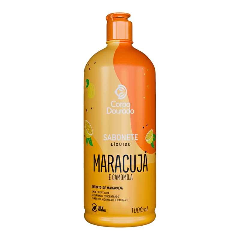 SABONETE LIQUIDO MARACUJA E CAMOMILA CORPO DOURADO 1L