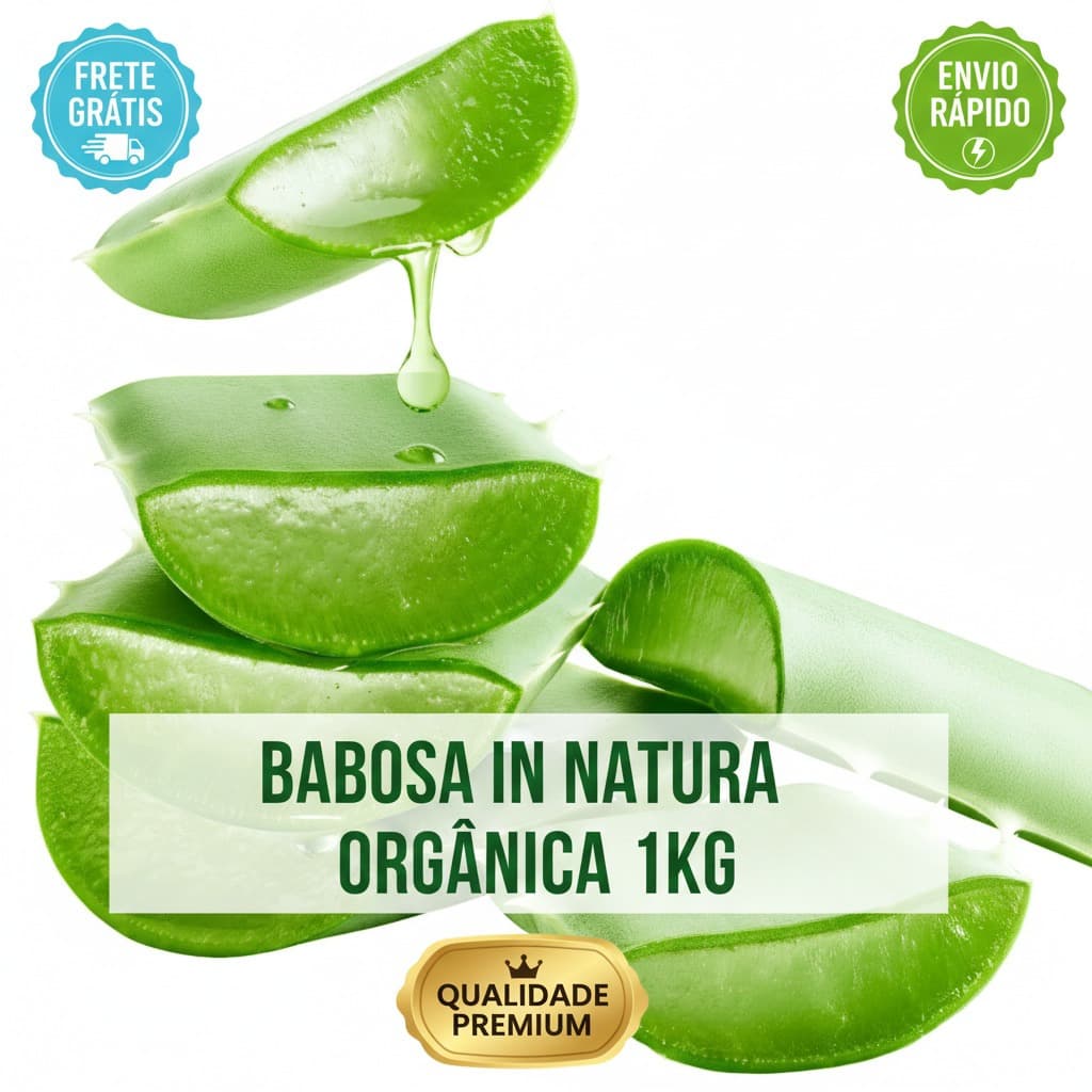 Babosa (Aloe Vera) In Natura - 1kg | 100% Orgânica e Selecionada