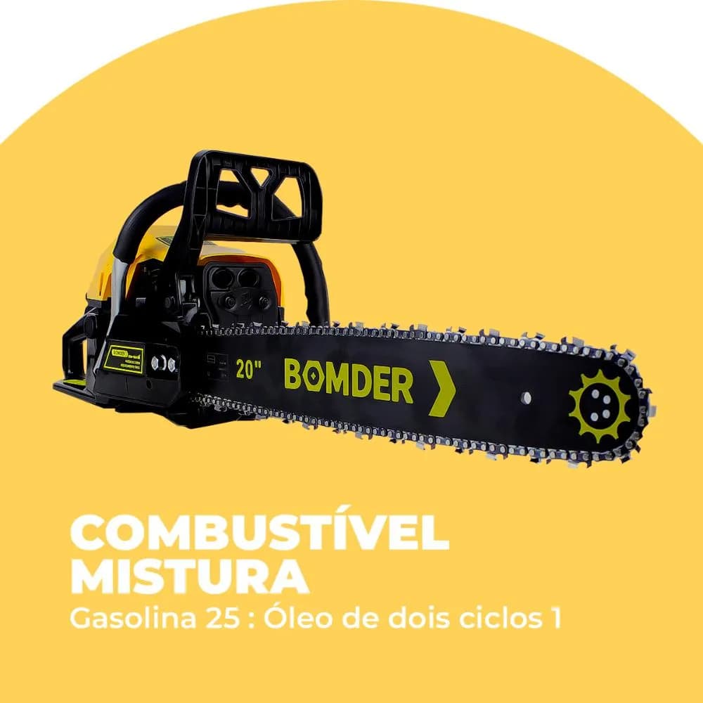 Motosserra A Óleo Gasolina Sabre 20 Polegadas Profissional Amarelo BOMVINK