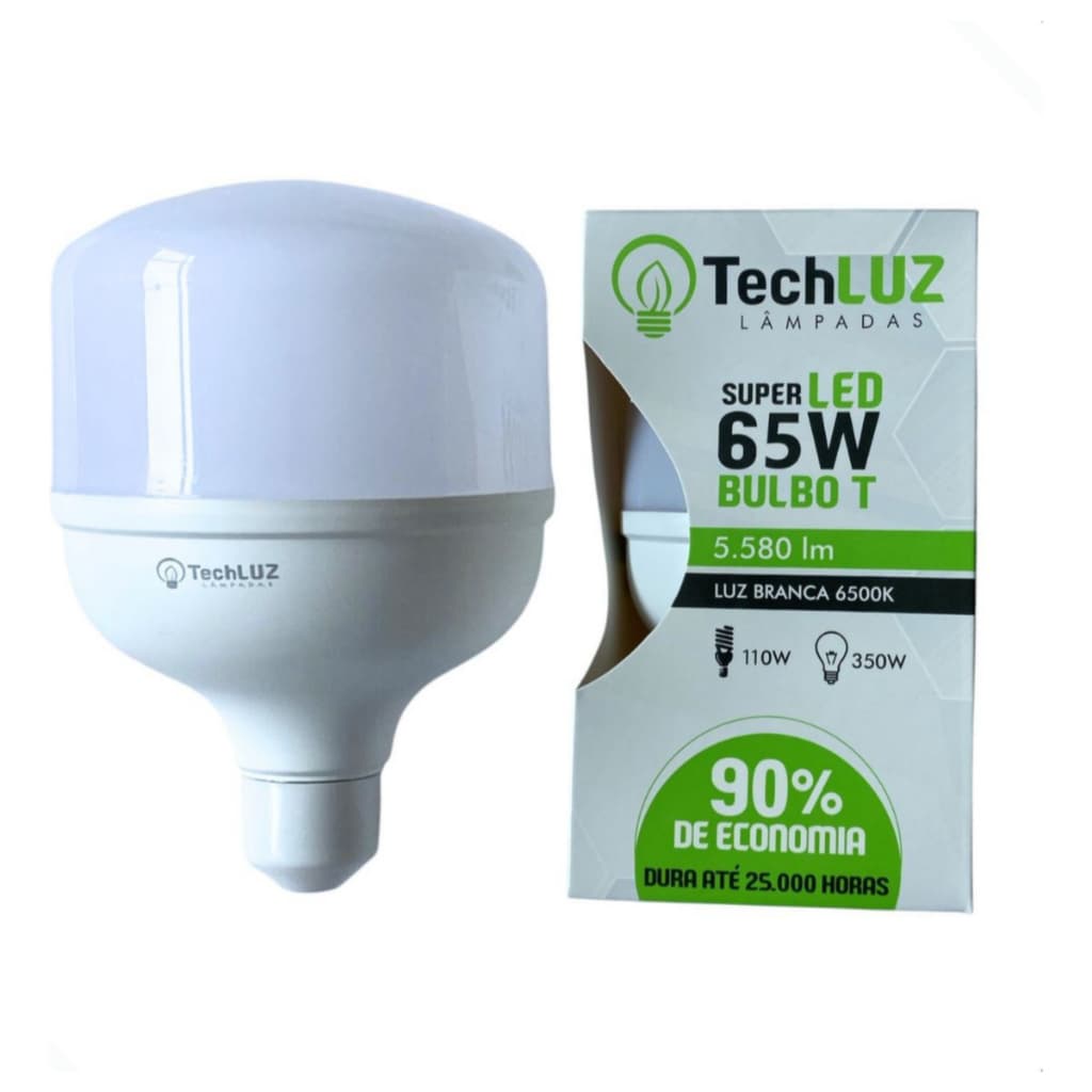 Lâmpada Led Bulbo Alta Potência 65w E27 Branco Frio