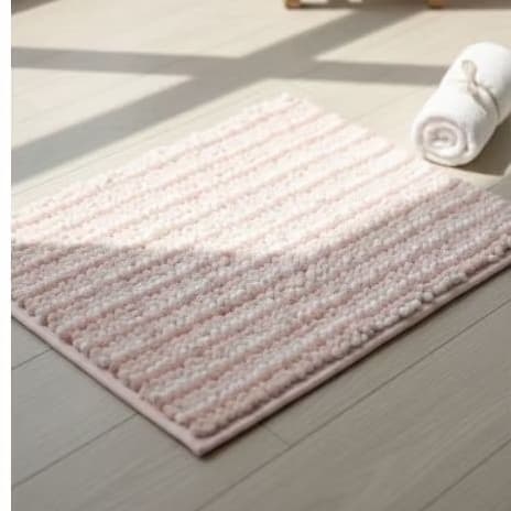 Kit 2 Tapetes Felpudos Antiderrapantes 38x58 Rosa Premium | Tapete Banheiro Quarto Decoração Macio