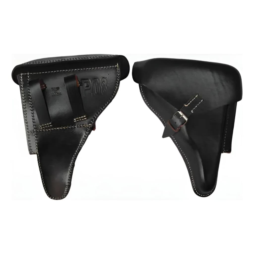 Coldre Couro Duro Luger P08 WW2 Preto