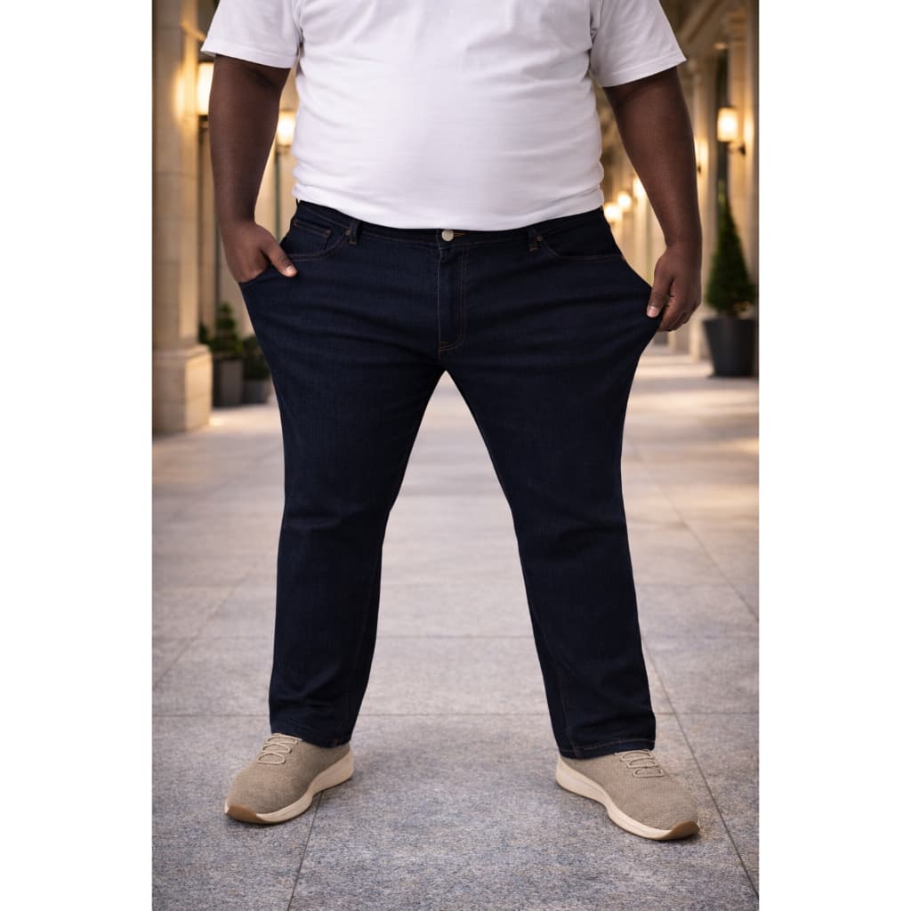 Calça Jeans Plus Size Premium Masculina Confortável e Resistente