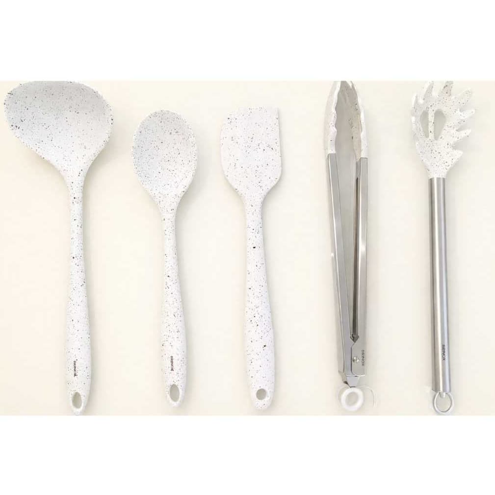 kit de Utensílios De Cozinha em Silicone 5 Peças Brinox Vanilla