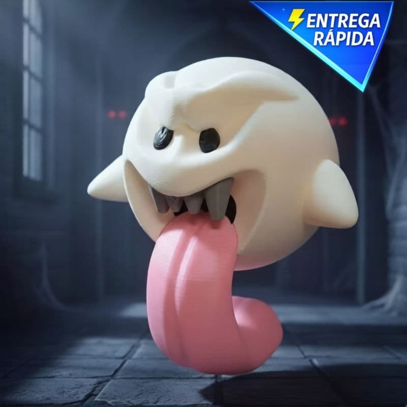 Boo Fantasma Super Mario – Impressão 3D Decorativa Geek
