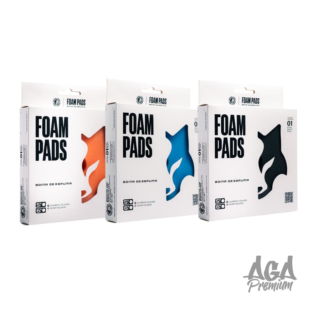 Wolf Pads - Kit 3 Boinas de Espuma para Polimento, Corte, Lustro e Refino de Alta Qualidade Alemã e Durabilidade