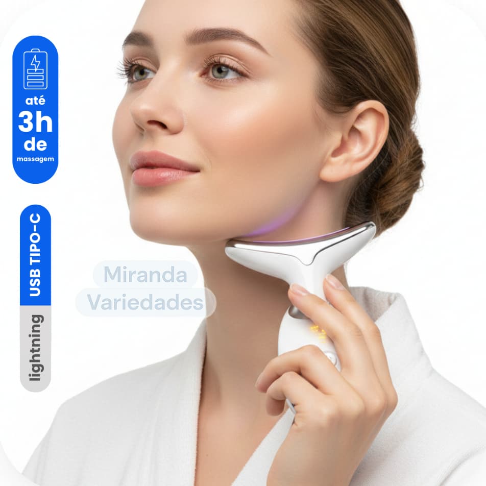 Massageador de Pescoço Compacto com Aquecimento e Vibração Inteligente USB Potente Compacto Leve Nov