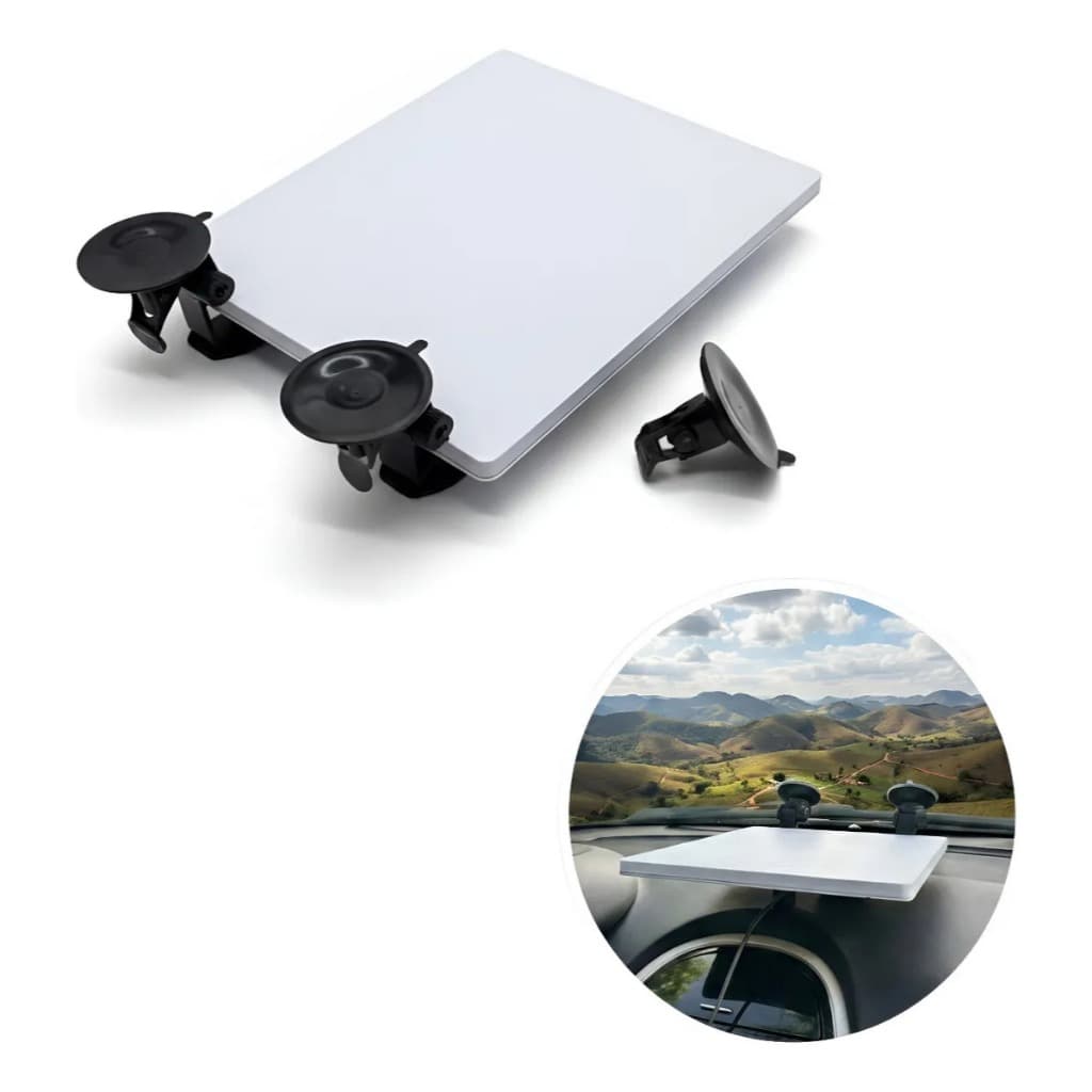 Suporte De Painel Com Duas Ventosas Para Starlink Mini Preto