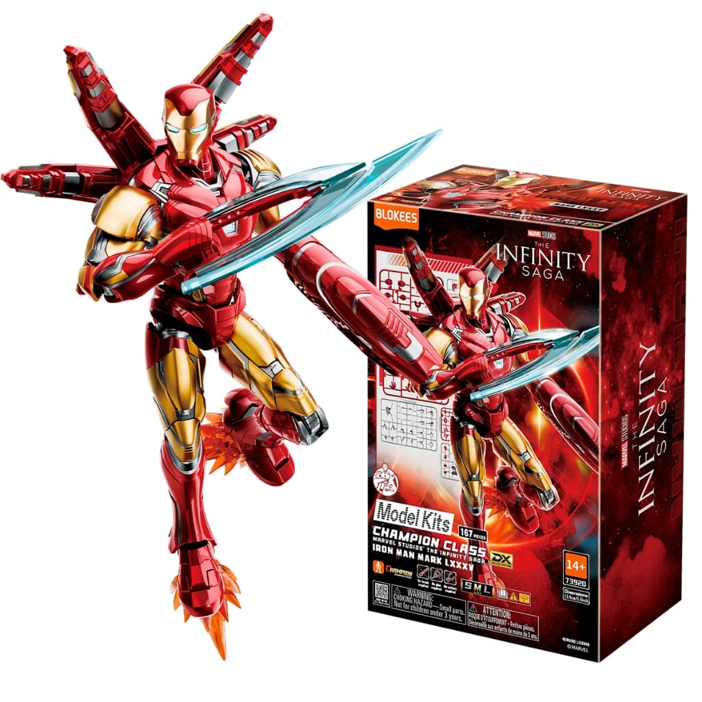 Boneco Blokees Marvel Ironman Mark LXXXV Champion