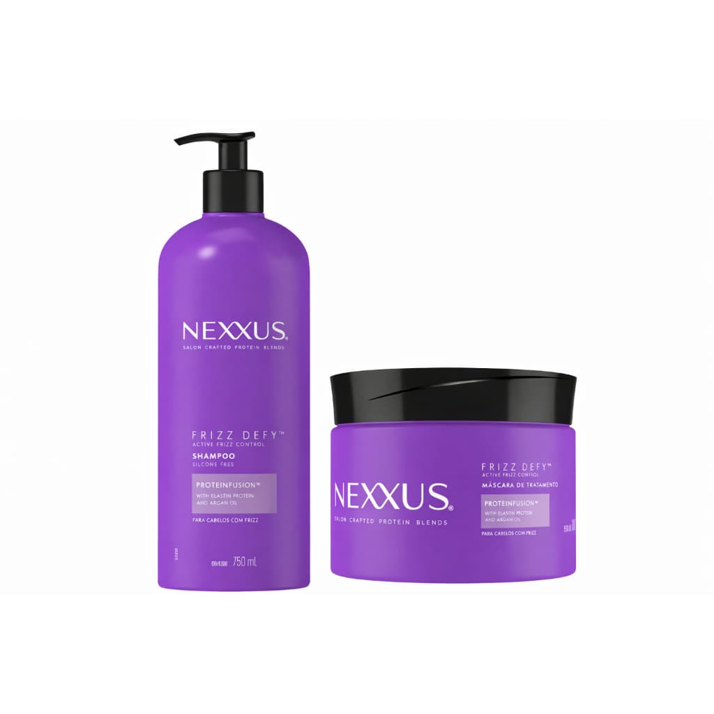 Kit Nexxus Frizz Defy  | Shampoo 750ml + Máscara 300g Controle Anti Frizz Profissional