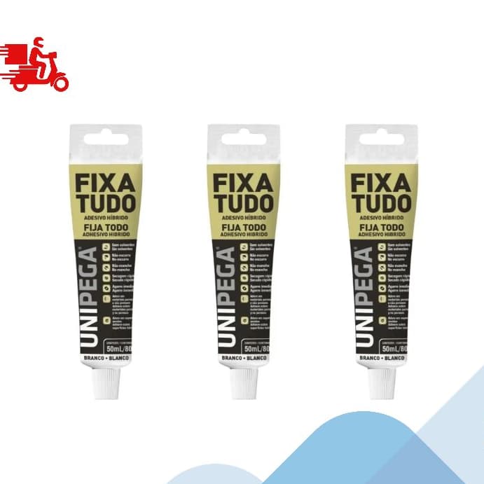 Kit 3 Cola Fixa Tudo Até Debaixo D'água 80g UNIPEGA