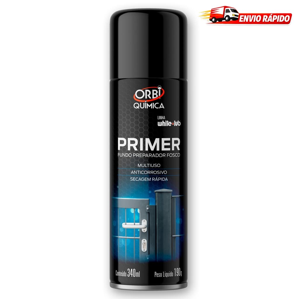 Tinta Primer Anti-ferrugem Spray Cinza Orbi 340ml