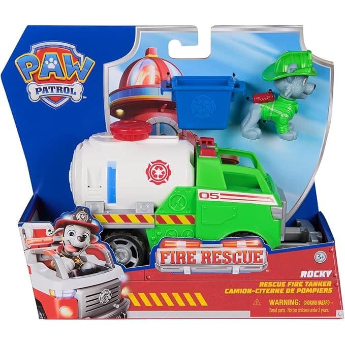 SUNNY, Patrulha Canina, Fire Rescue, Veículo Grande com Figura Rocky