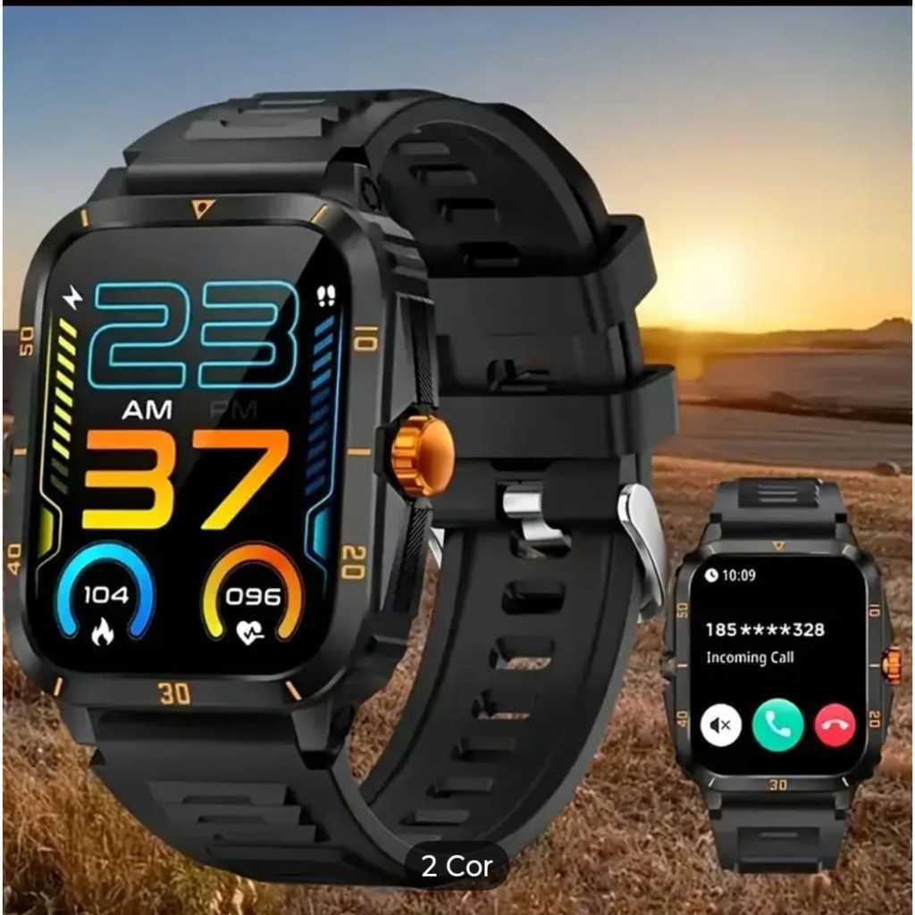 Smartwatch Relógio inteligente Tela cheia Rastreador de fitness sensível ao toque IP68 À prova d'água Suporta dados GPS