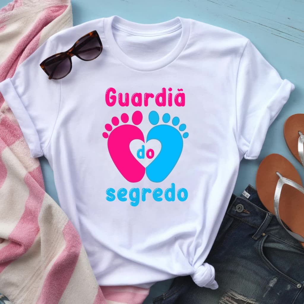 CAMISETA CHA REVELAÇÃO GUARDIÃ DO SEGREDO