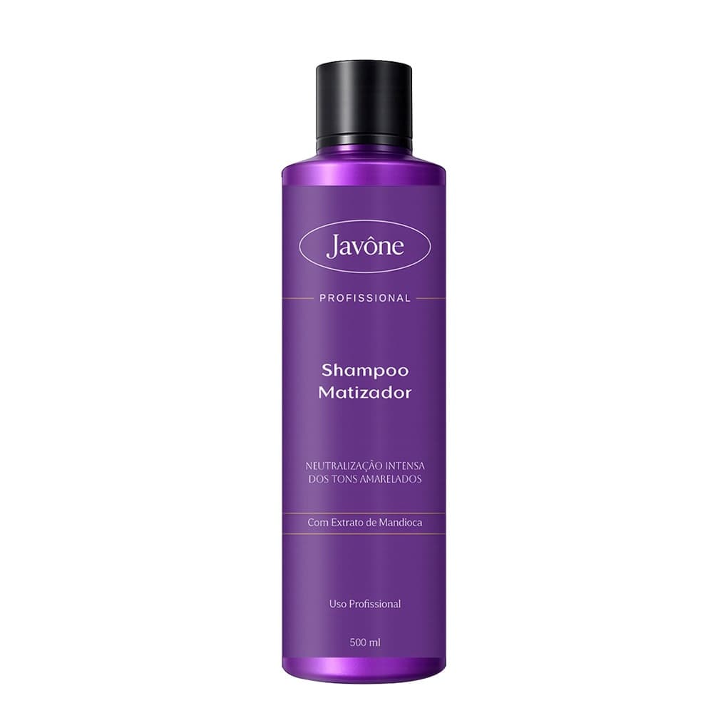 Shampoo Matizador Roxo Javône 500ml Profissional Neutraliza Amarelado
