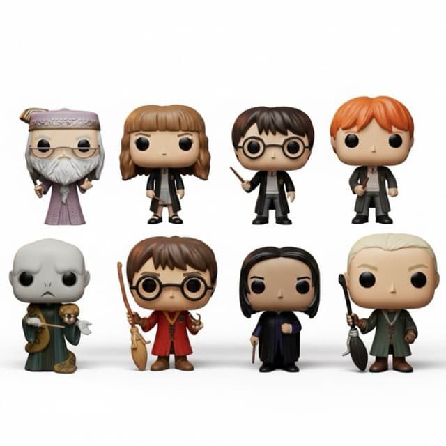 Bonecos Colecionáveis Estilo Bruxo 10cm Miniatura Decorativa Cute Olhos Grandes Presente Geek SEM CAIXA PERSONALIZADA