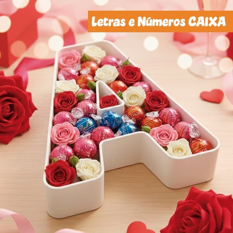 Caixa Letra e Número para Datas Comemorativas - Doces e Decoração - Festas | Casamento | Aniversário