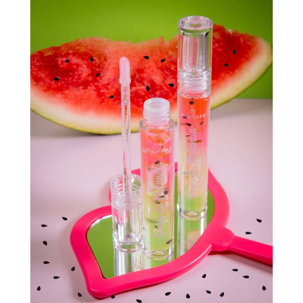 Kit com 6 ou 12 Unidades Brilho Labial - Lip Oil Hidratante Melancia Mia Make