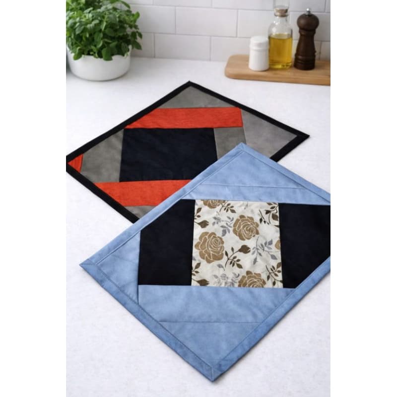 Kit com 02 Tapete Artesanais Retalhos Cor aleatórias