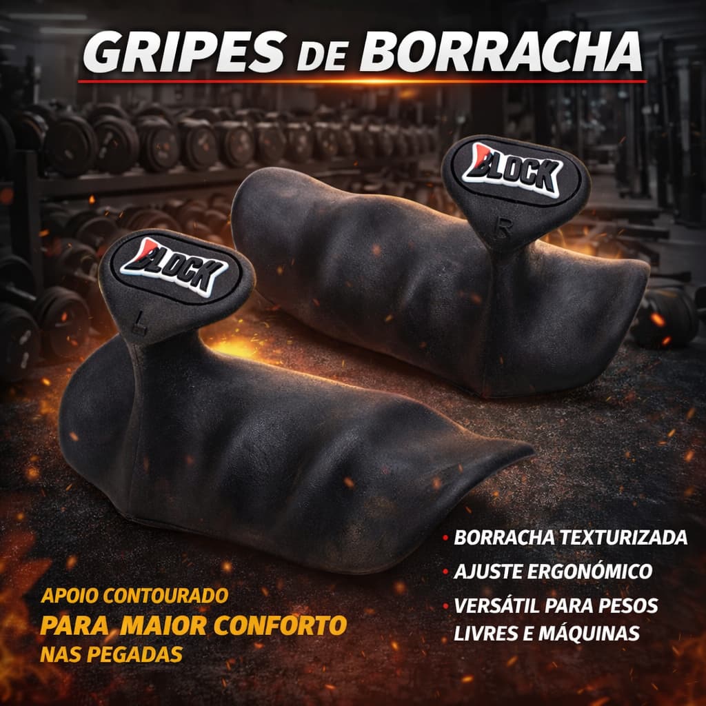 Luva Ergonômica Musculação Protetor de Calos Musculação Block Fitness Pegada Firme e Segura