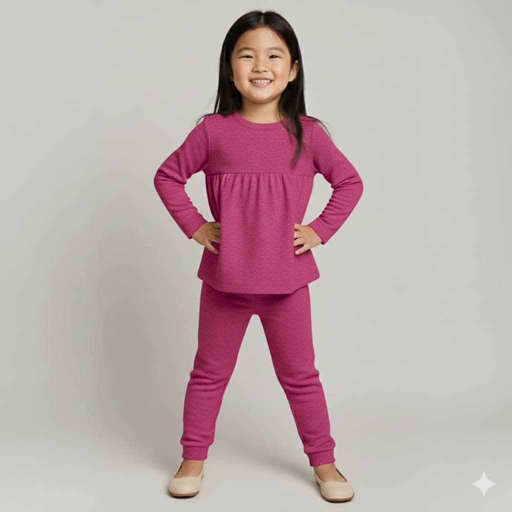 Conjunto Infantil Menina Inverno lanzinha Confortável 2 peças Blusa e Calça Tamanhos do 2 a 8 anos