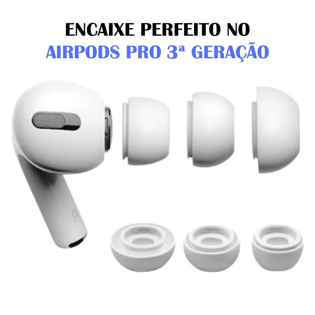 Adaptador Borracha Borrachinha Para AirPods Pro 3a Geração Com Tela