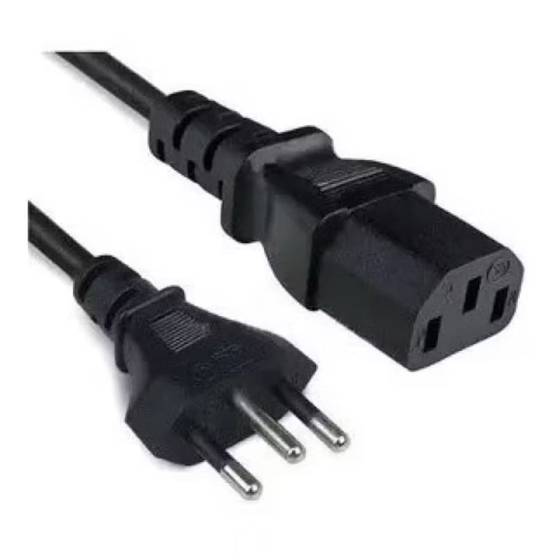 Cabo Tripolar Bivolt Para Panela Elétrica, Impressora , Fonte, Cpu, Tv, Computador，Monitor