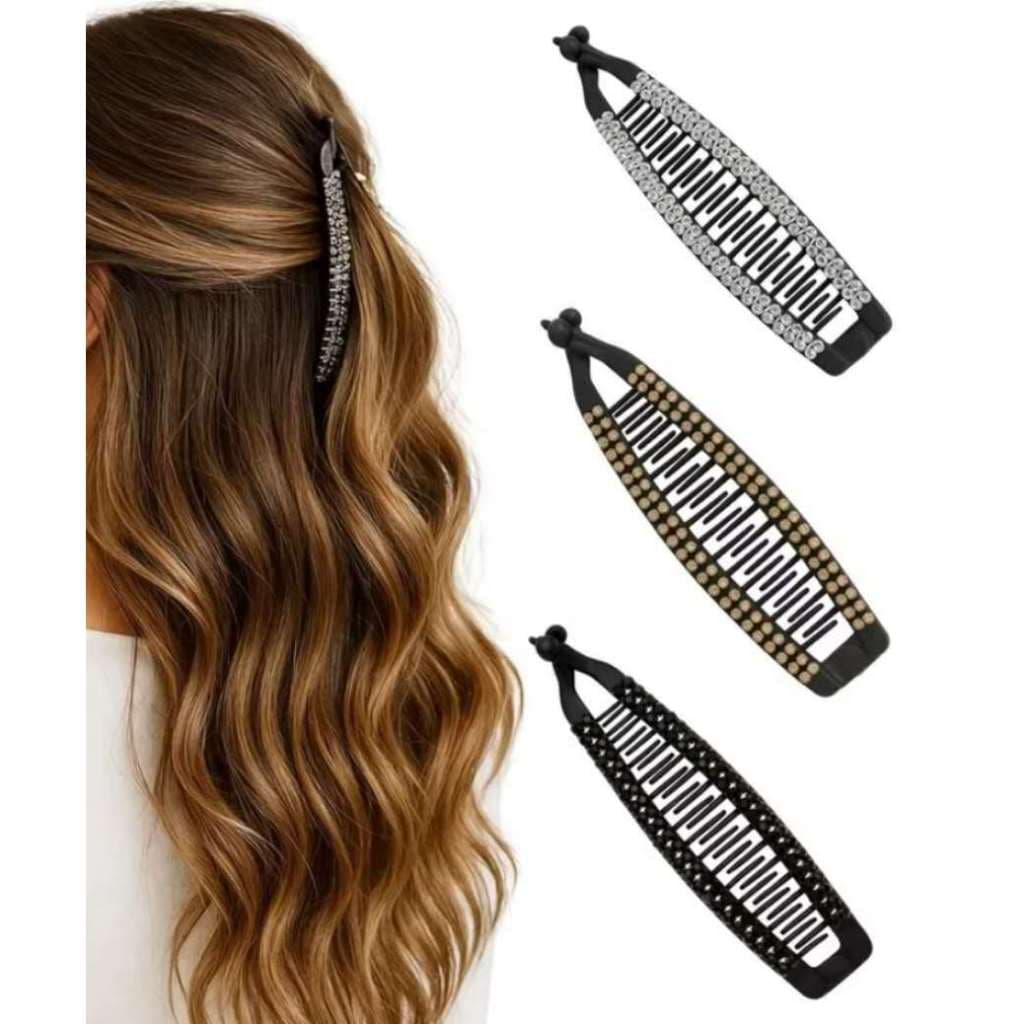 Kit 2/4/6/unidades Presilha de Cabelo Prendedor Banana Adulto Penteado Rabo