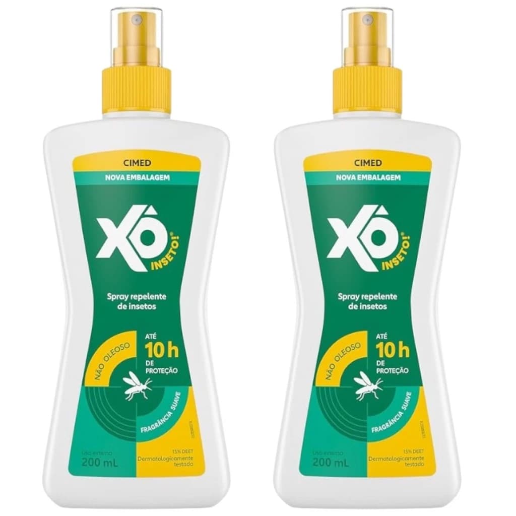 Kit 2 Repelente Xo Inseto Cimed 200ml Spray 10h de Protecao