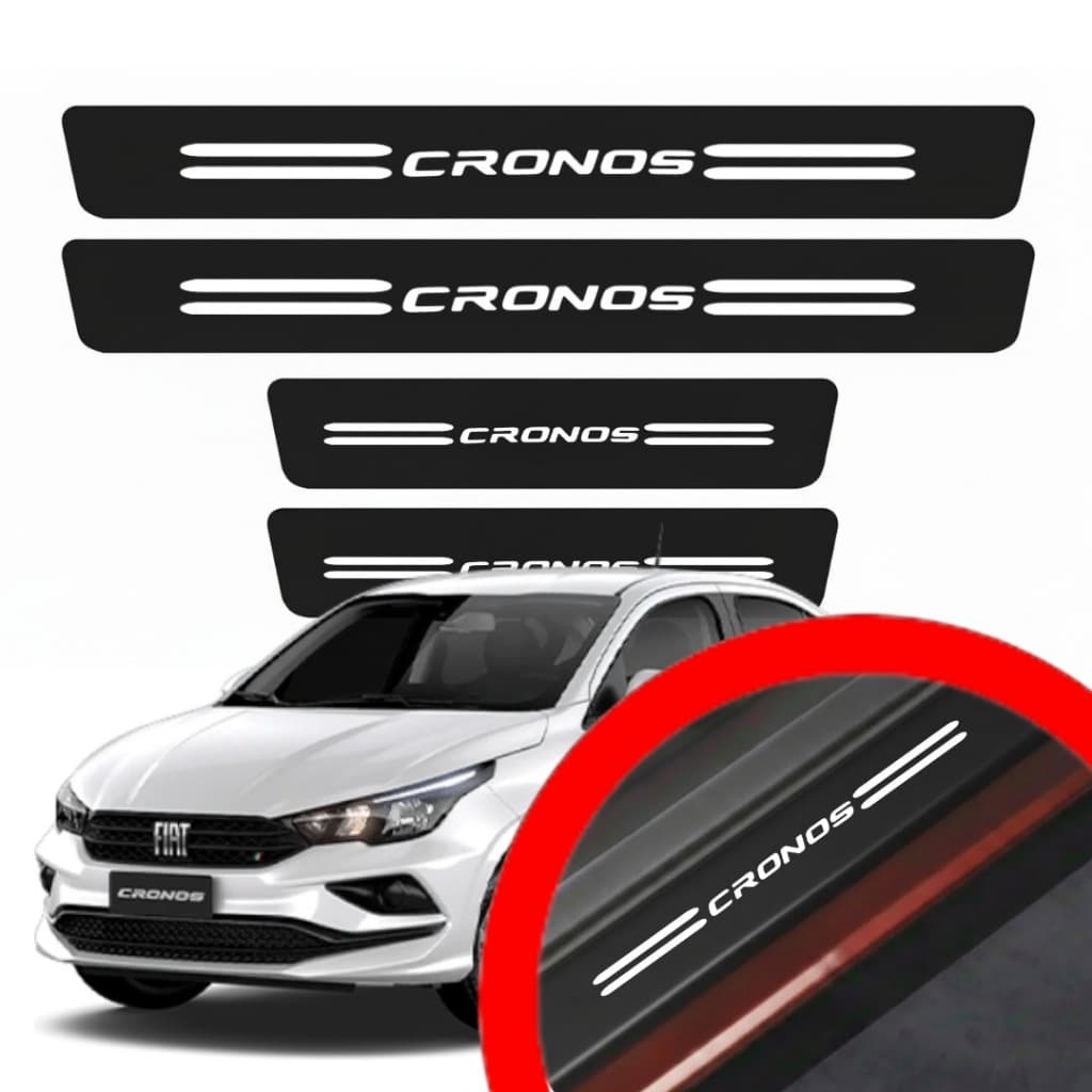 SOLEIRA PROTEÇAO PORTA CRONOS UNIVERSAL VINIL PARA CARRO AUTOMOTIVO PERSONALIZADA VARIAS CORES