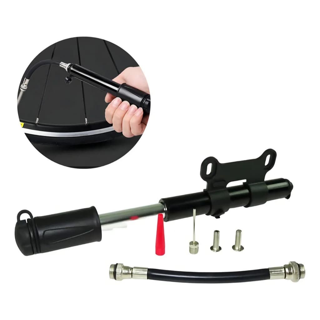 Mini Bomba de Ar Manual Starfer - Compacta e Portátil com Extensor Pneu Bicicleta Boia Bola 100Psi