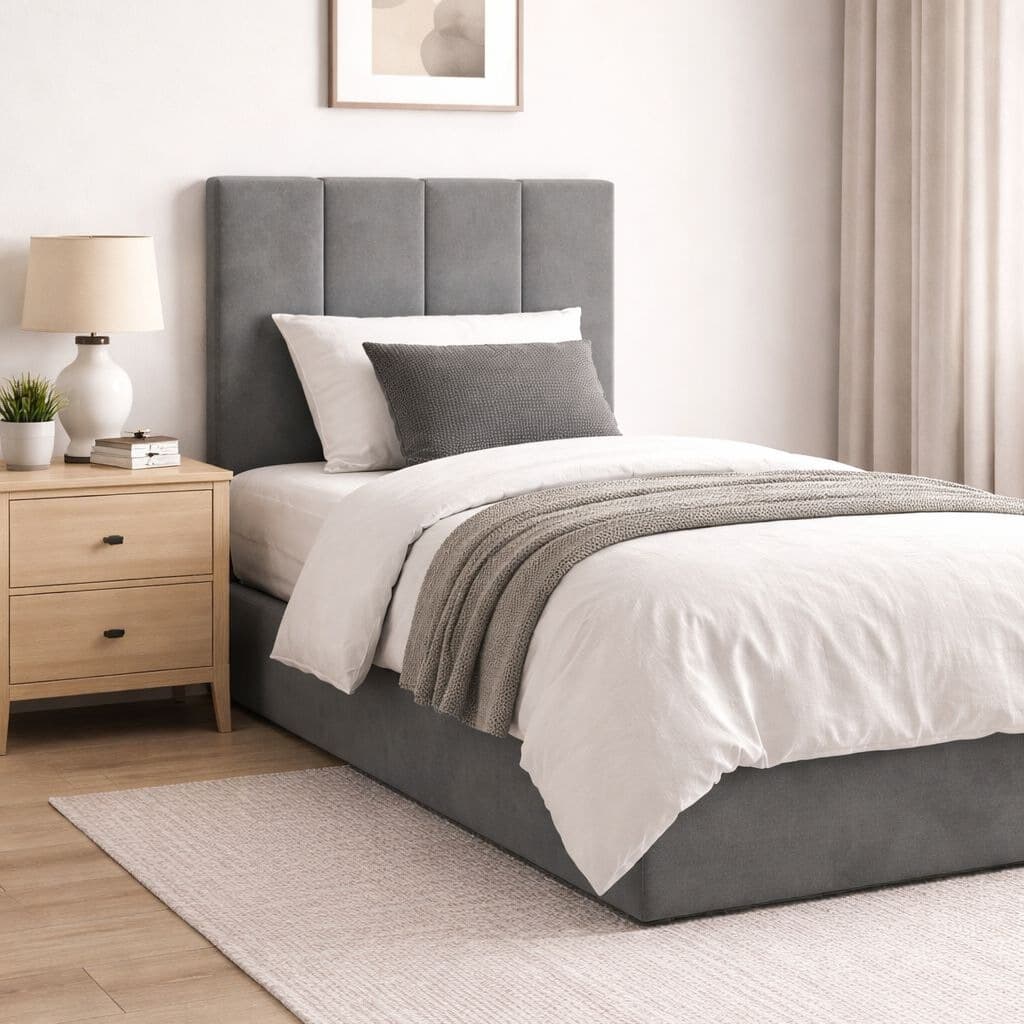 Cabeceira De Cama Estofada Para Cama Solteiro Confortável e Elegante Modular Fixação na Parede Variás-Cores