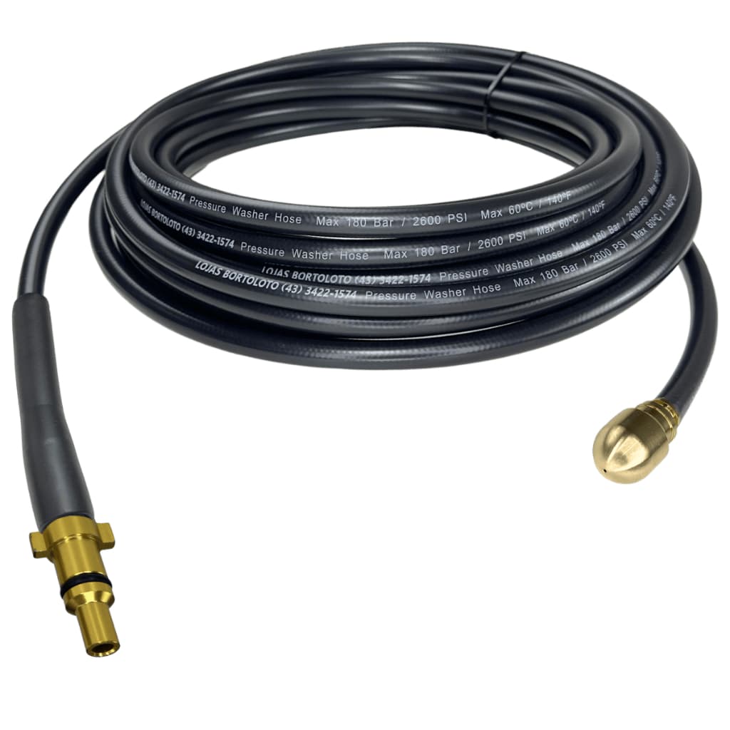 Mangueira 1/4” Desentupidora Lavadora Alta Pressão P/ Canos e Ralos – Conector Wap/Tekna Fino