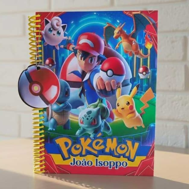 Caderno Infantil Personalizado A5 96 Folhas Decoradas – Tema, Nome e Frase