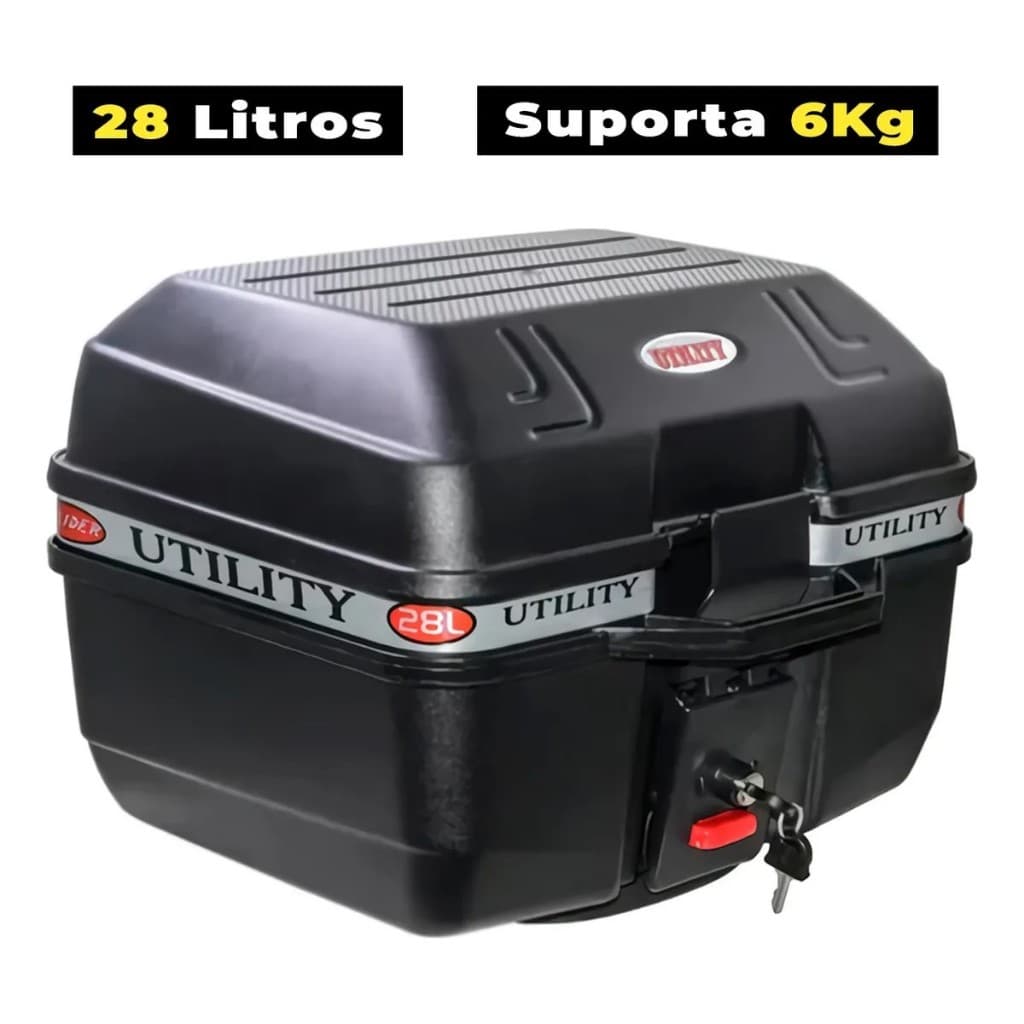 Bauleto Bau De Moto Utility 28 Litros Com Base Universal Glider