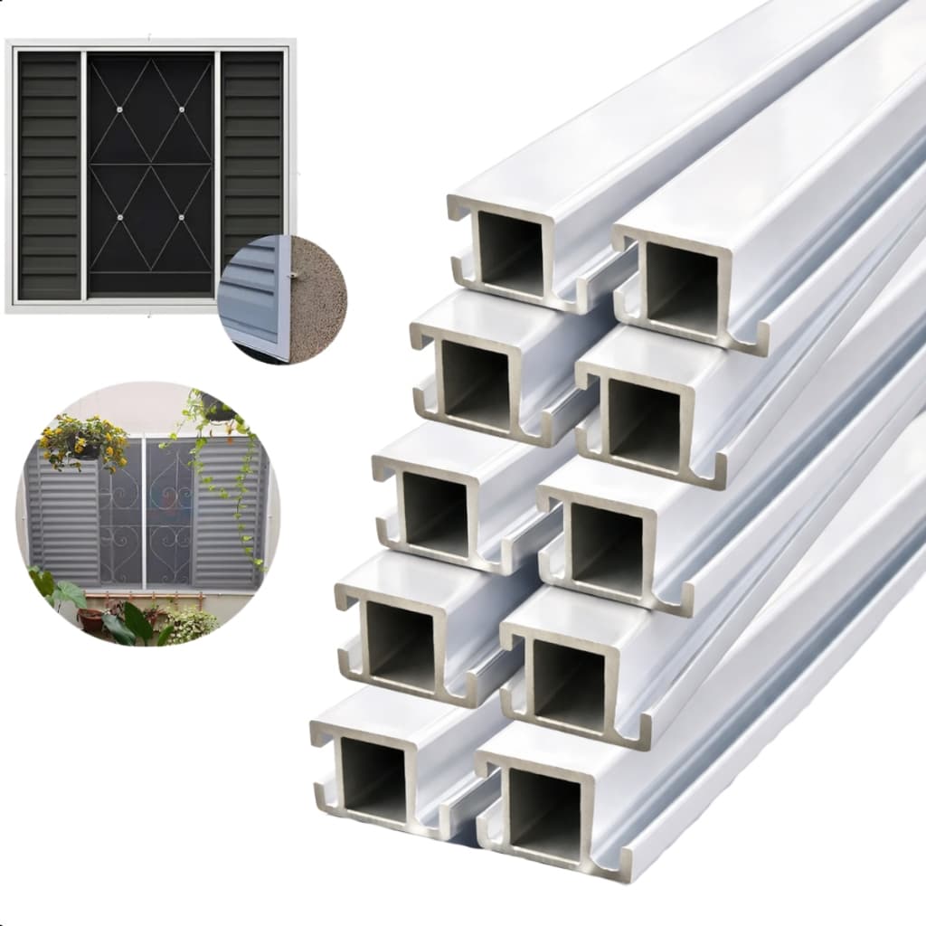 Kit 10 Perfil Alumínio Barra Para Tela Mosquiteiro Branco A058 90cm Para Janelas