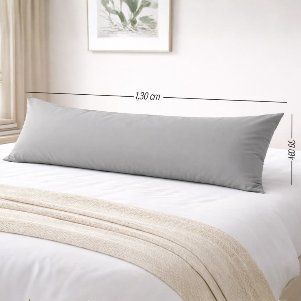 Capa de Travesseiro de Corpo Xuxão 180 Fios – Liso ou Estampado | 1,30x40 | Toque Macio e Durável
