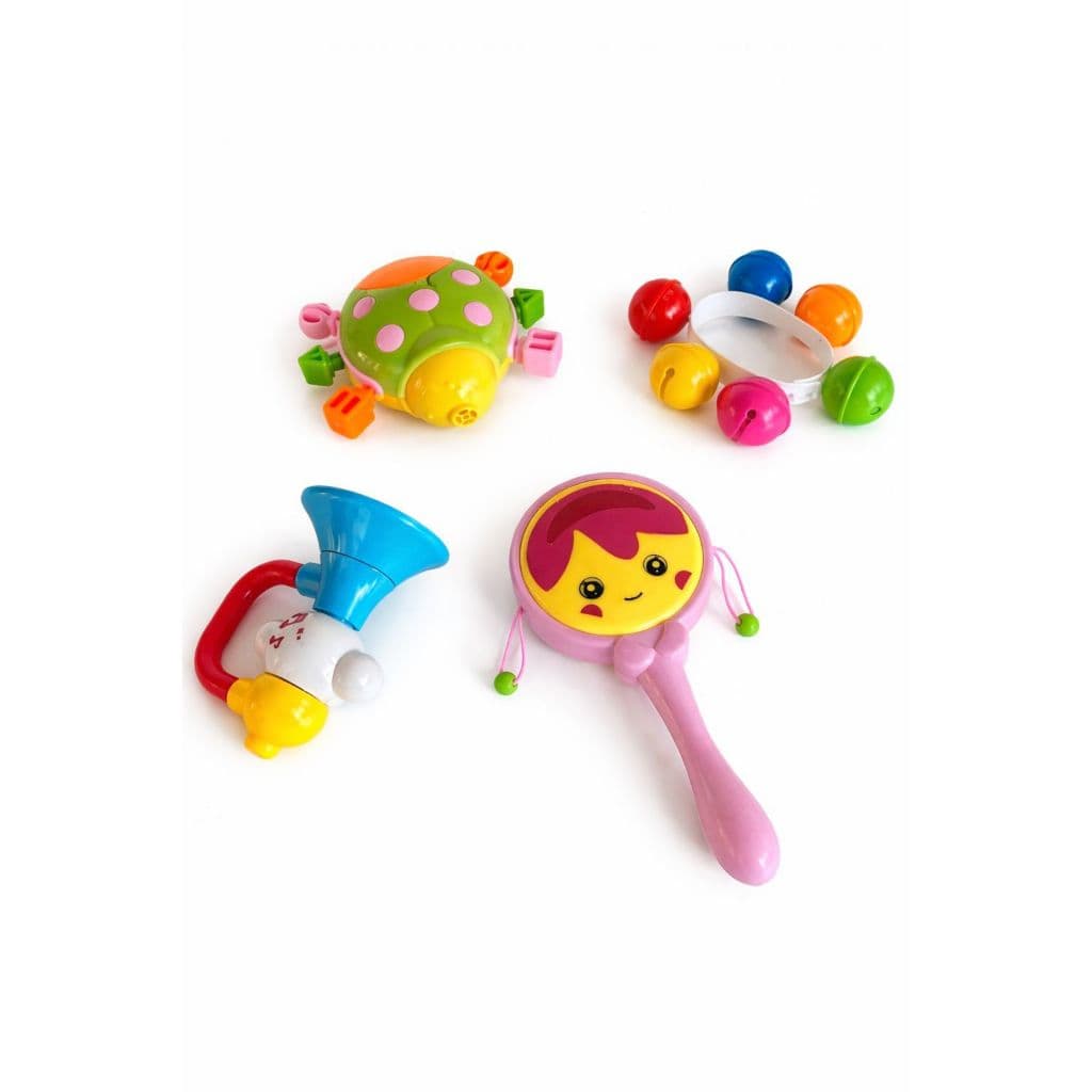 Kit Brinquedos Interativos para Bebê 4 Pçs Coloridos Educativos Excelente Qualidade, Brinquedo Infantil, Brinquedo Bebê